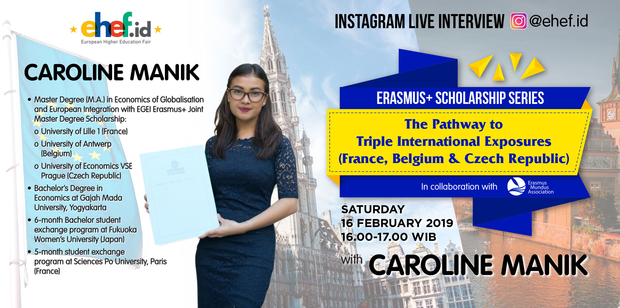 RECAP: IG LIVE INTERVIEW “ERASMUS+ SCHOLARSHIP SERIES: The Pathway to Triple International Exposures (France, Belgium, & Czech Republic)