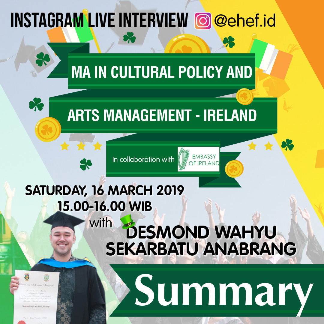RECAP: IGLive Interview "MA in Cultural Policy and Art Management in Ireland"
